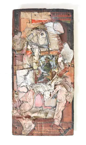 Sánta bohóc, 80 x 39 cm, vegyes technika, 2017-2024.