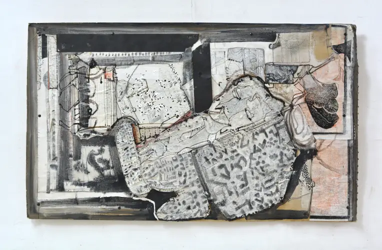 Imágó, 59 x 100 cm, vegyes technika, 2018.